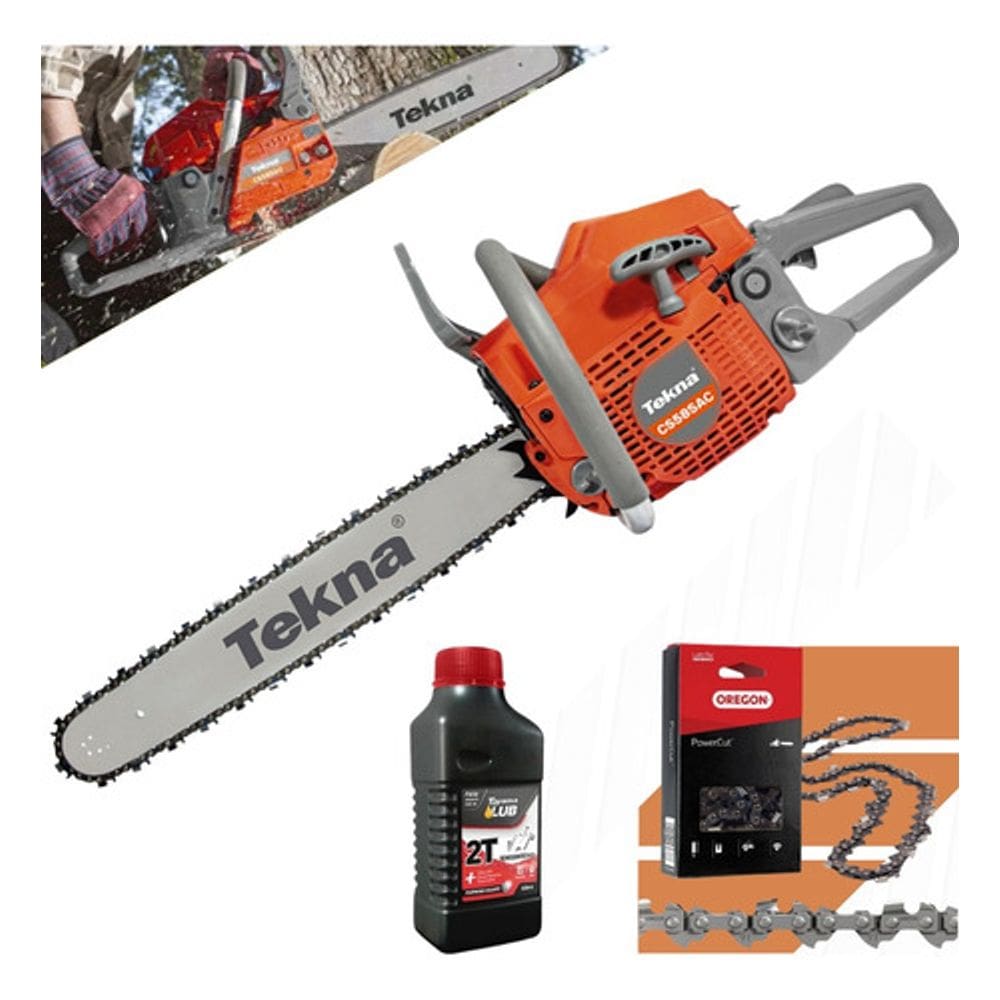 Motosserra Tekna Cs58s20ac Corrente Oregon + Óleo Toyama 2t