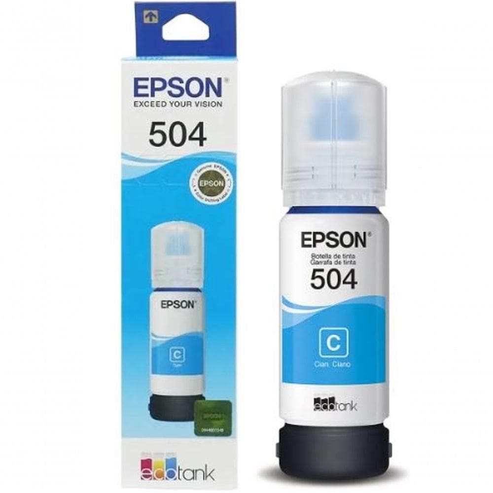 Refil Epson 504 - Ciano - 70ml - T504220al