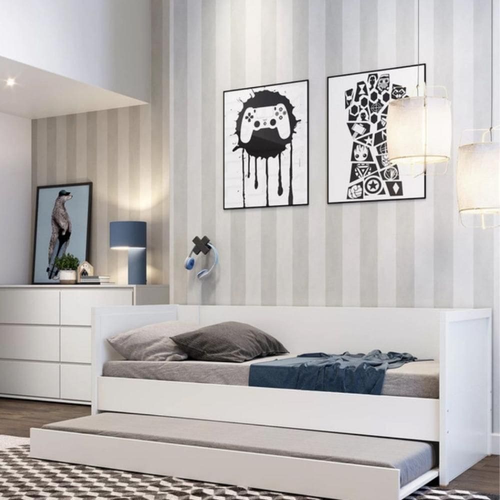 Bicama Solteiro para Colchão 78/88x188cm com Encosto Multimóveis CR40124
