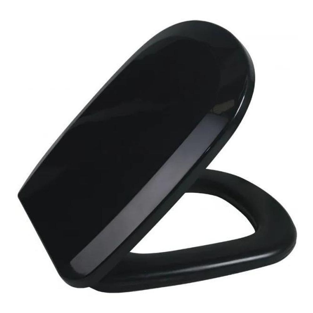 Tampa De Vaso Sanitário Almofadado Aspen Para Deca Preto