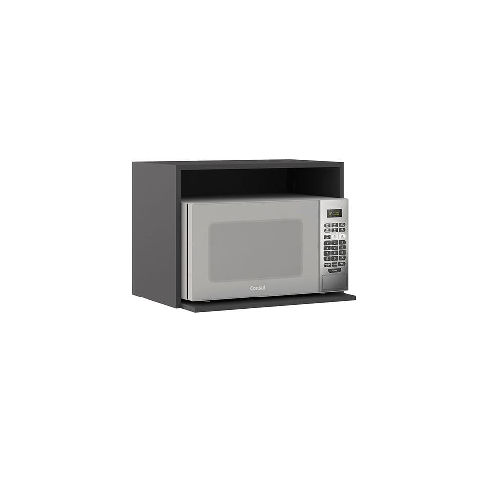 Armário Aéreo Nicho Micro-Ondas 58cm Etna Grafite - SSX Multicoisas