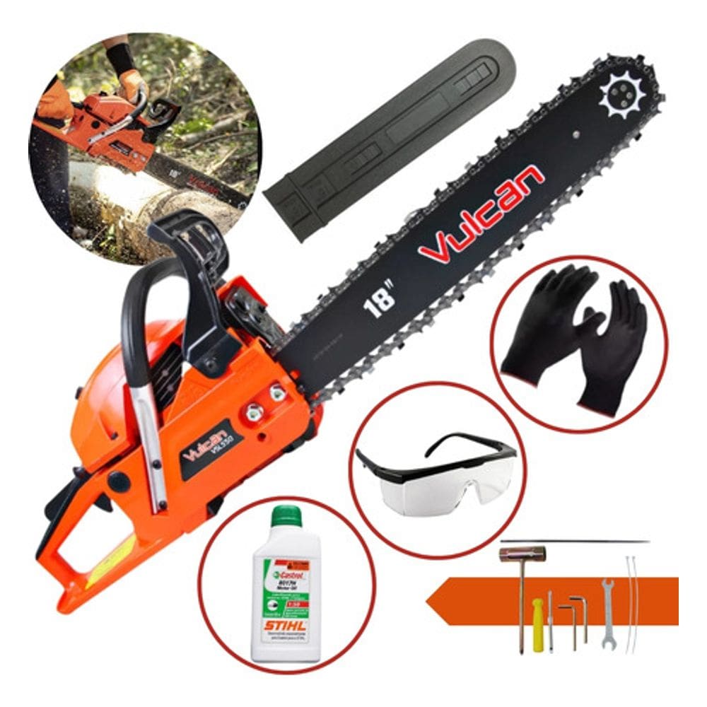 Motoserra Vulcan Trent Vsl550 55cc Moto Serra 3hp + Oleo Stihl 2t P/ Carpintaria, Desdobra de Madeira, Corte de Arvore