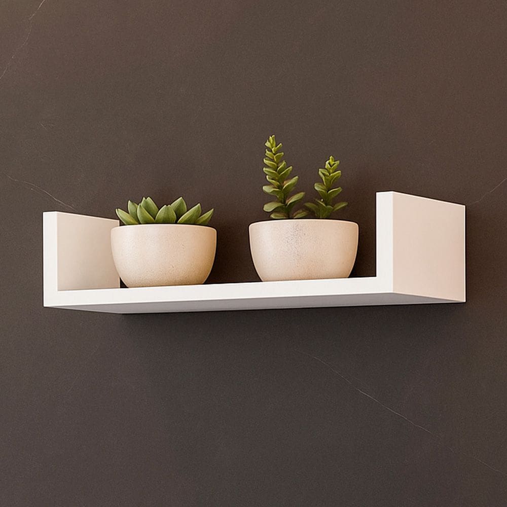 Prateleira Decorativa Multiuso Dórémi 40x9cm Flutuante em MDP Branco - Desk Design