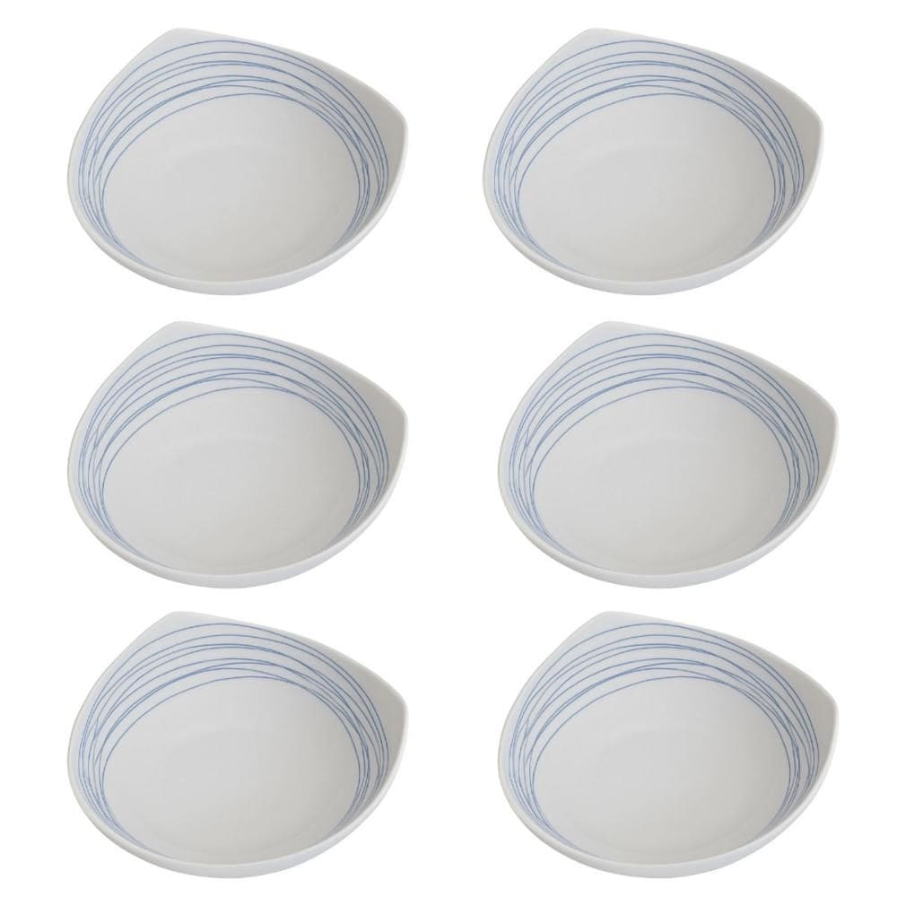 Conjunto 6 Mini Bolws Tigela Luxo Porcelana Italiana Bugatti