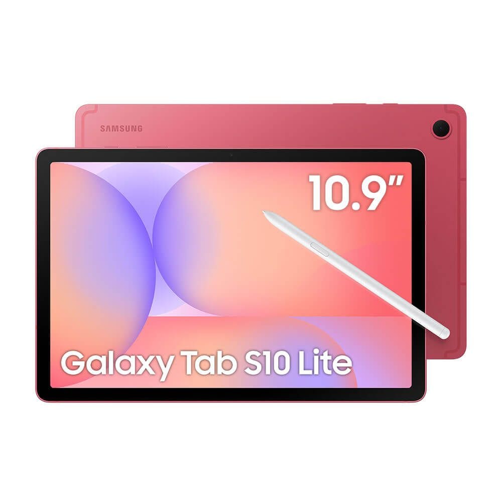 Tablet Samsung Galaxy Tab S10 Lite WiFi, 128GB, 6GB RAM, Tela 10.9”, S Pen e Capa Smartbook Cover Inclusas - Vermelho