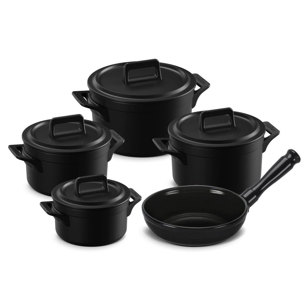 Jogo de Panelas de Cerâmica Clear+ 5 Peças Preto Ceraflame