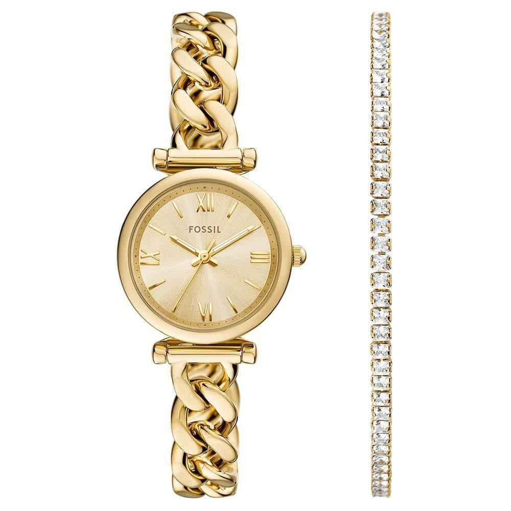 Relógio Fossil Feminino Carlie Dourado - Es5387set/1dn