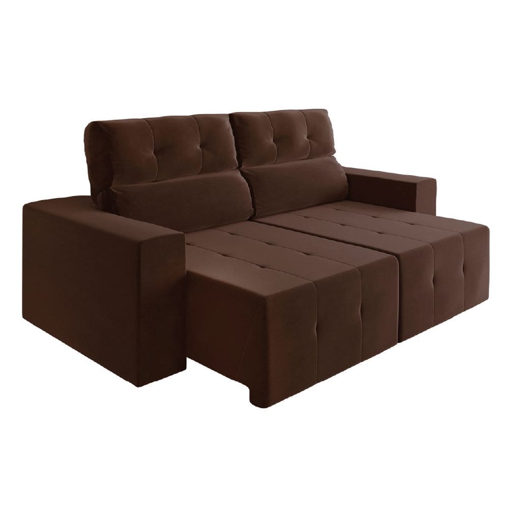 Sofá Retrátil e Reclinável 2m 3 Lugares Fênix Veludo Mamflex