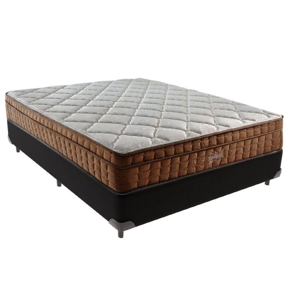 Cama Box Casal E Colchão Ortopédico Star Molas - Preto
