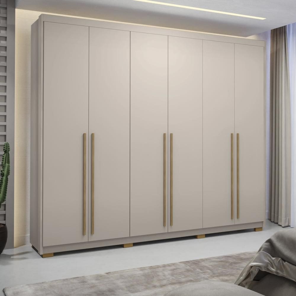 Guarda Roupa Casal 6 Portas 6 Gavetas Dubai Majestic