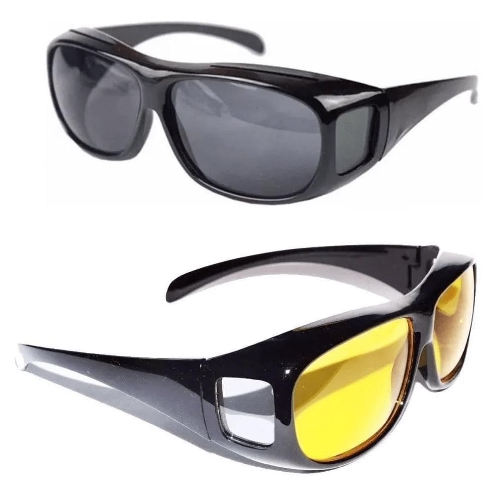 Óculos Ciclismo Visão Noturna Mountain Bike Amarelo Preto