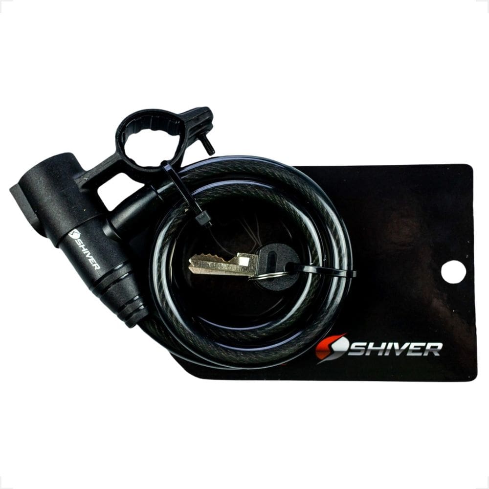 Cadeado Espiral Para Moto Bike Com Chave 12X1000mm Com Suporte Fume