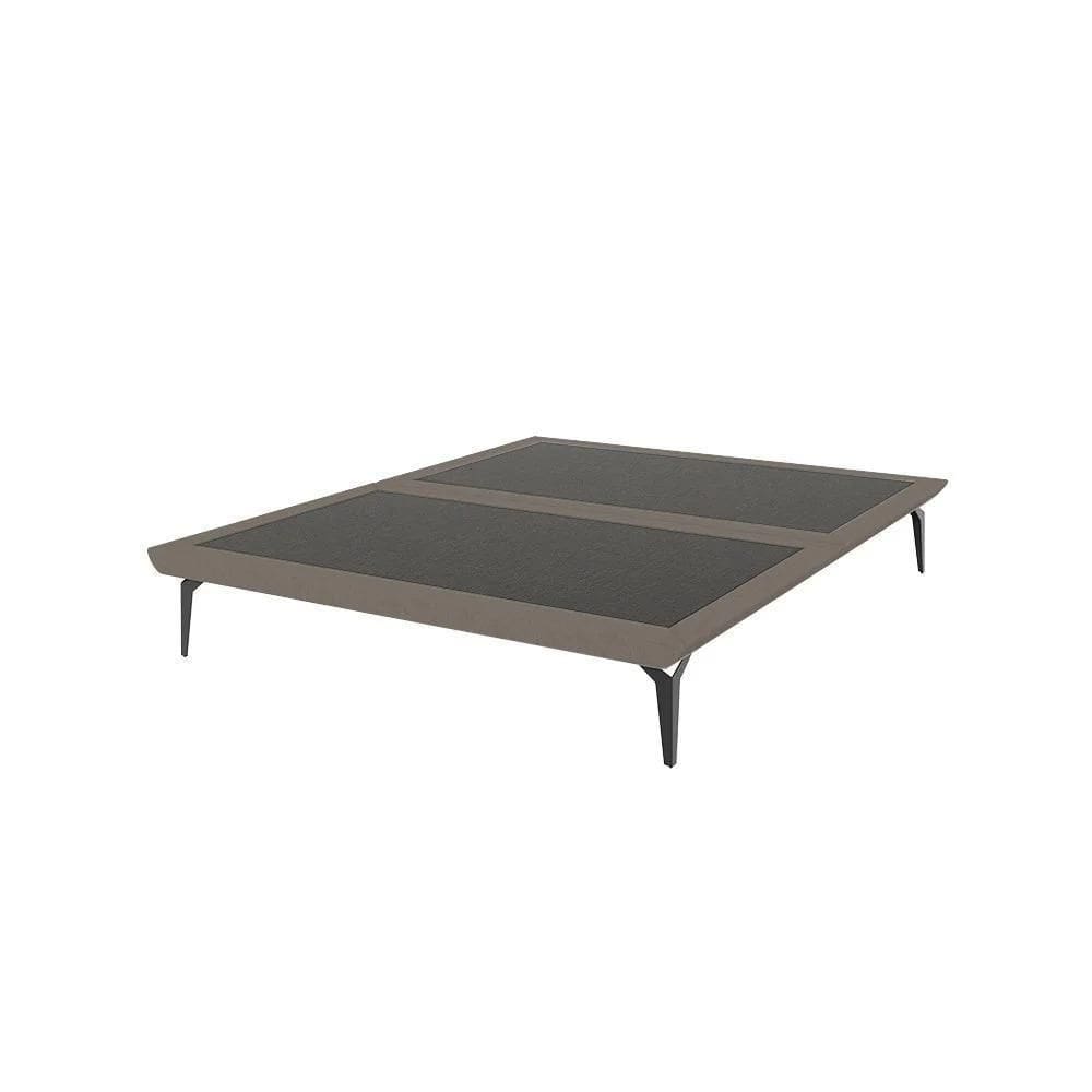 Estrutura Para Cama Queen Japonesa Tóquio Bipartida Linho Marrom