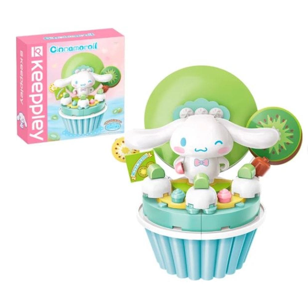 Bloco de Montar Keepplay Cupcake de Kiwi do Cinnamoroll Hello Kitty e Amigos