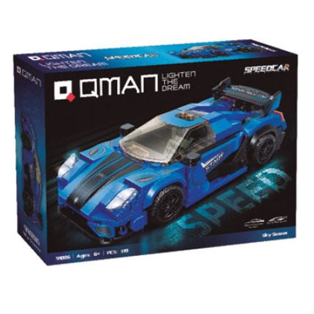 Bloco de Montar Keepplay Carro Voador Celeste Speed Car