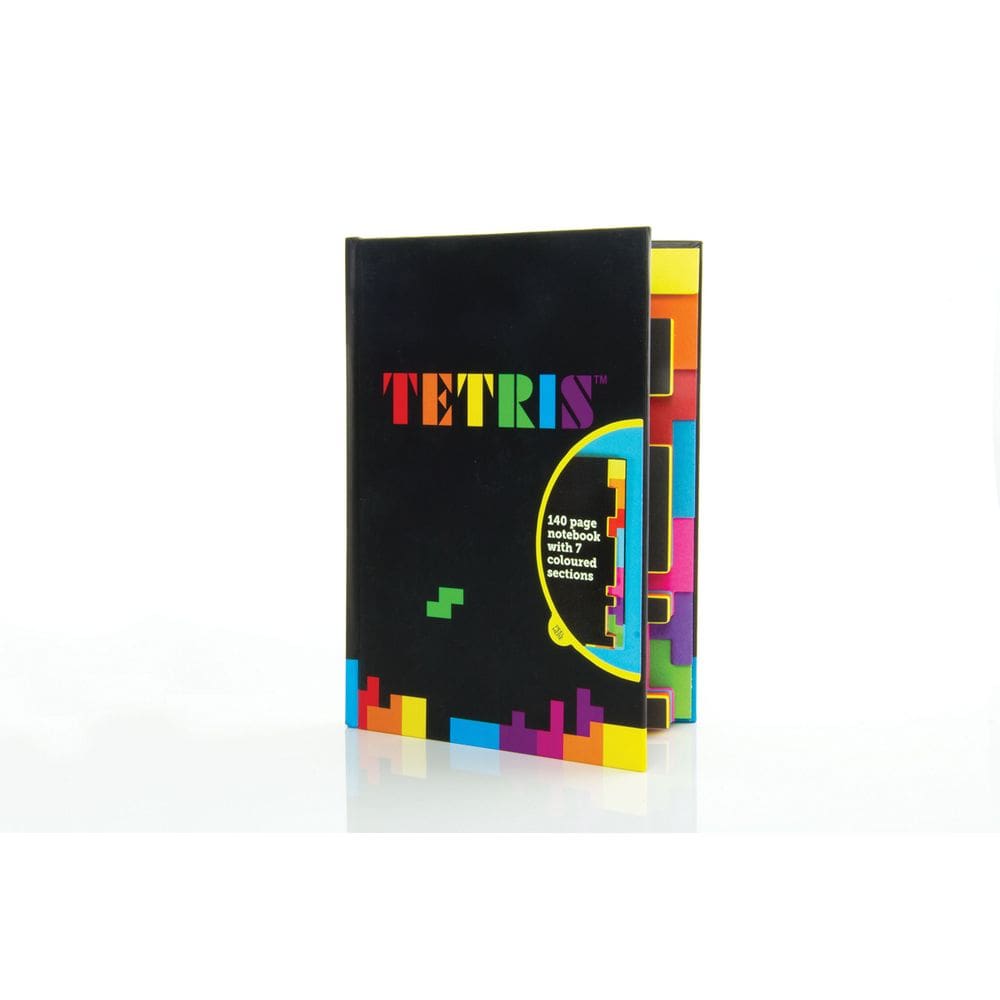 Caderno Paladone Tetris 140 páginas com 7 seções coloridas