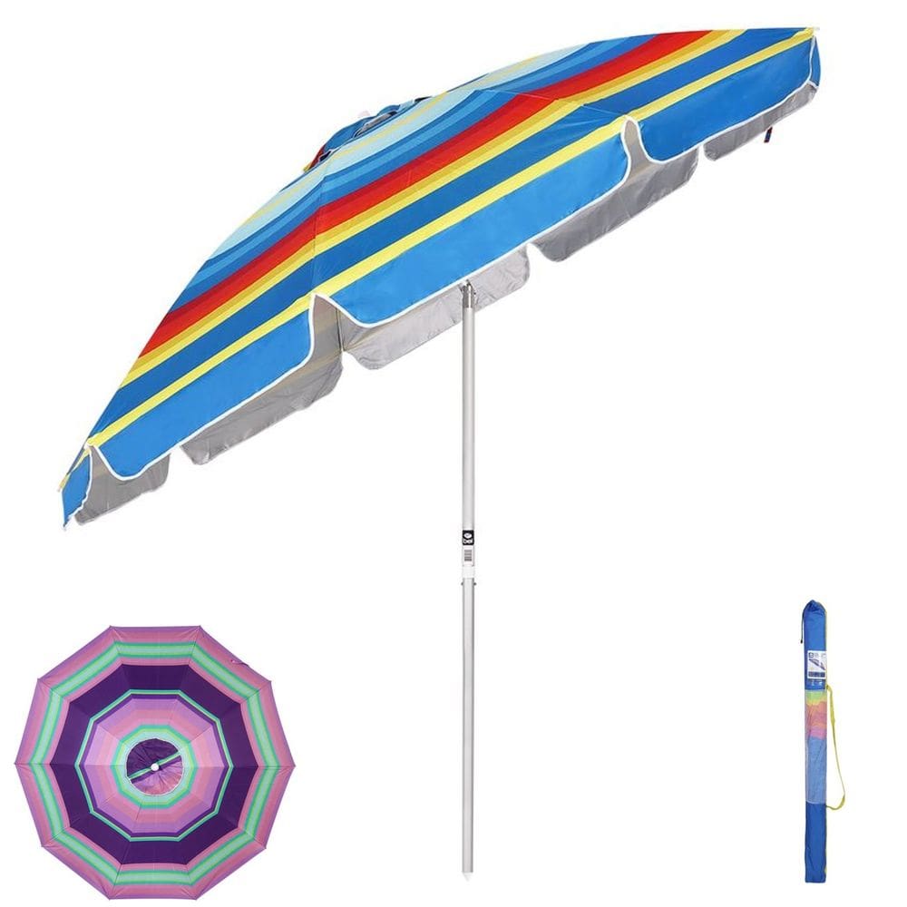 Guarda Sol Rainbow 2,60m Alumínio Articulado Praia Piscina Cores diversas - 13000 Belfix
