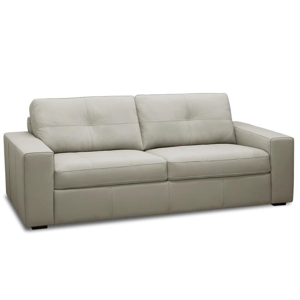 Sofá 2 Lugares Para Sala De Estar Living 150cm Vienne L06 Couro Cinza Claro - Lyam Decor