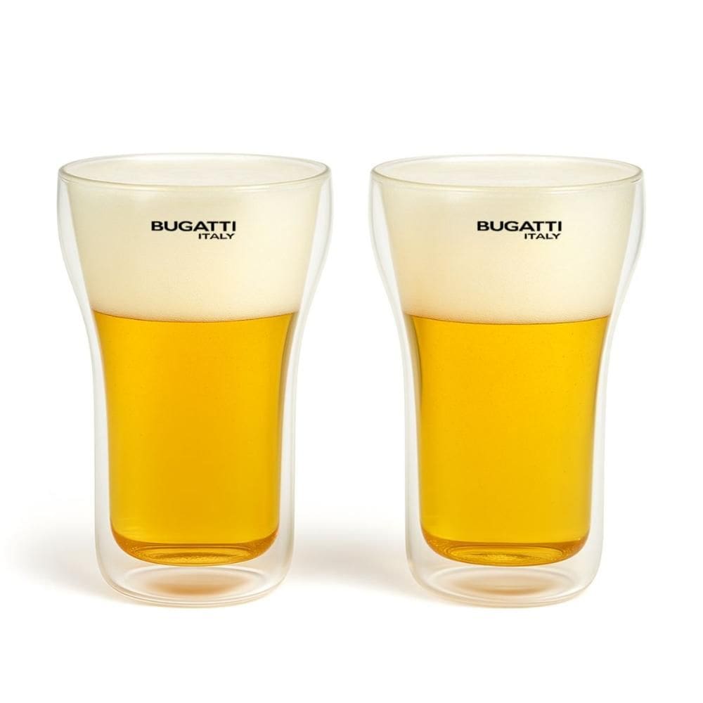 Conjunto 2 Copos Parede Dupla Suco Drink 350ml Bugatti