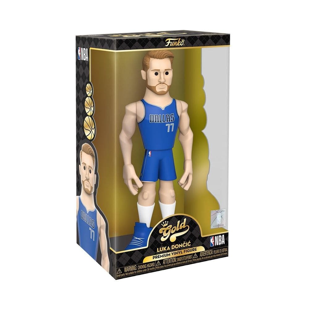 Boneco de vinil Funko Pop! Luka Doncic dourado do NBA Mavericks 30 cm