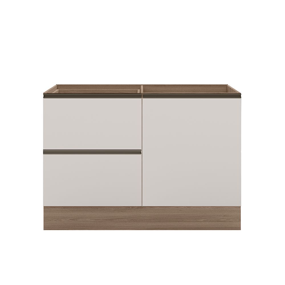Balcão de Pia Deslocada 1 Portas 3 Gavetas (Sem Tampo) 120cm Etna - SSX Multicoisas