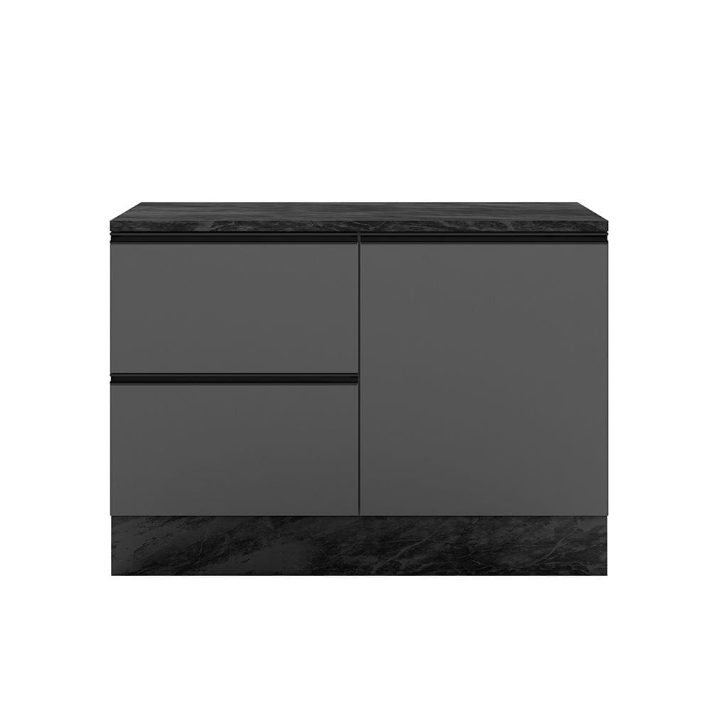 Balcão de Pia Deslocada 1 Portas 3 Gavetas (Com Tampo) 120cm Etna - SSX Multicoisas