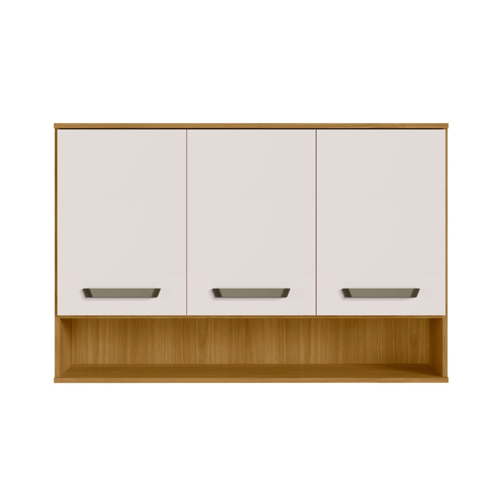 Armário Triplo 120cm 3 Portas Criare Freijo Off Acetinado - SSX Multicoisas