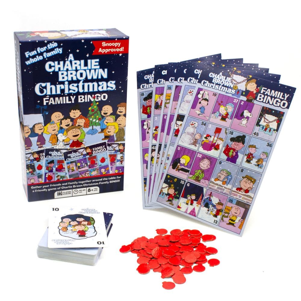 Jogo de bingo AQUARIUS Peanuts Charlie Brown Christmas Family