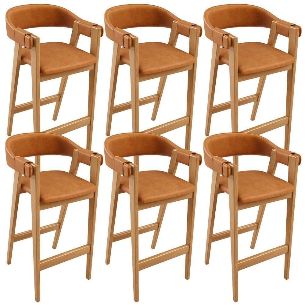 Kit 06 Banquetas Alta Bar Cozinha Sala De Jantar Bar Nadja L02 Couríssimo Whisky - Lyam Decor
