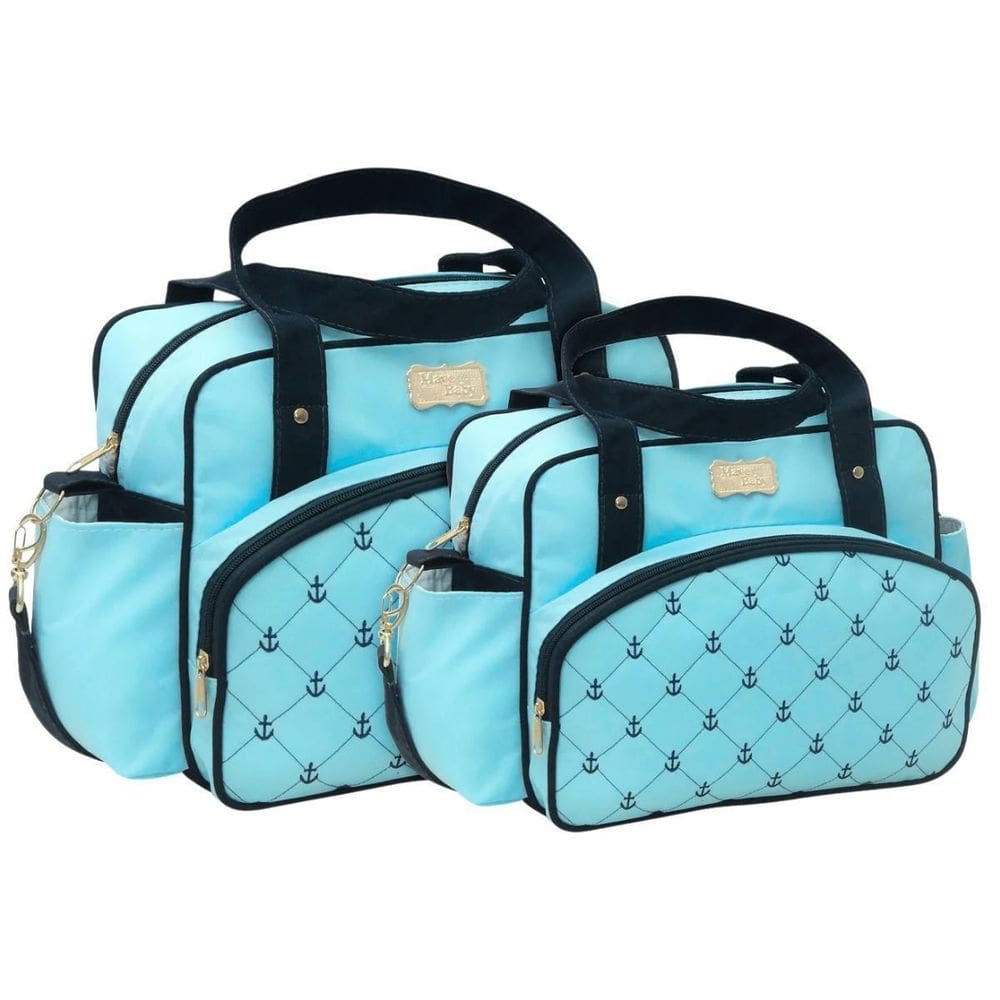 Kit Bolsas Maternidade Mave Baby Top Line Azul Claro