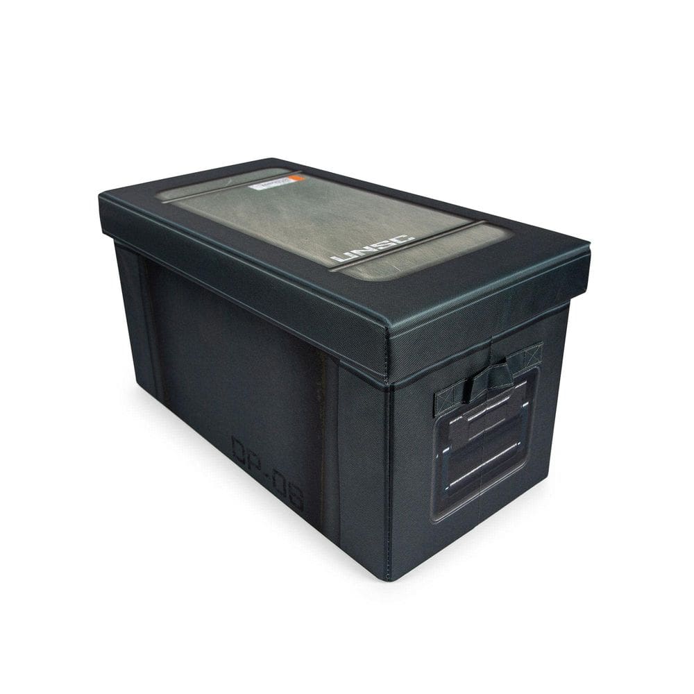 Baú de armazenamento Ukonic Halo UNSC Footlocker dobrável preto