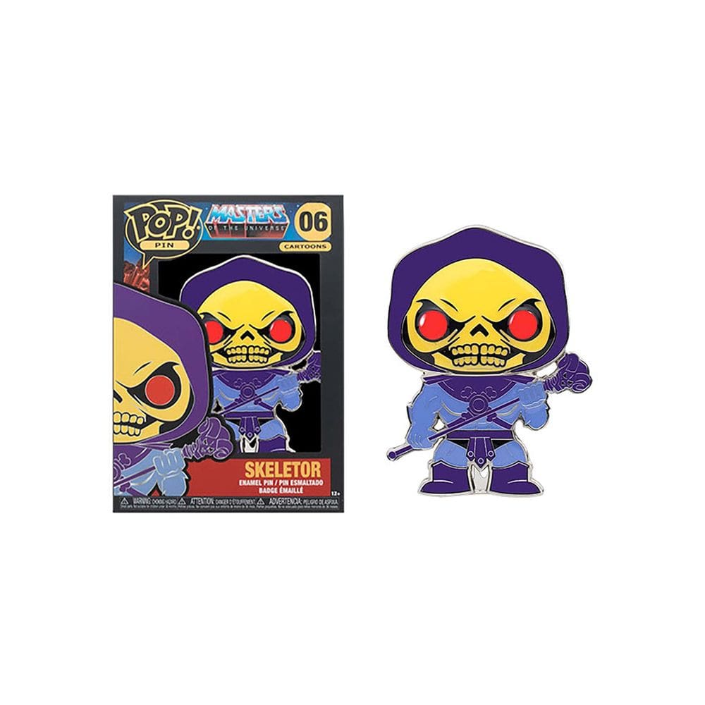 Funko Pop! Pins Masters of The Universe Skeletor com olhos brilhantes