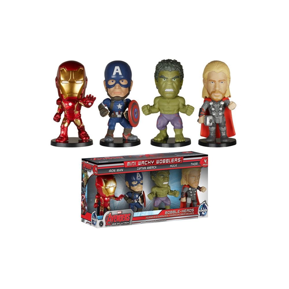 Boneco de ação Funko Wacky Wobbler Avengers 2 Mini Pack 4