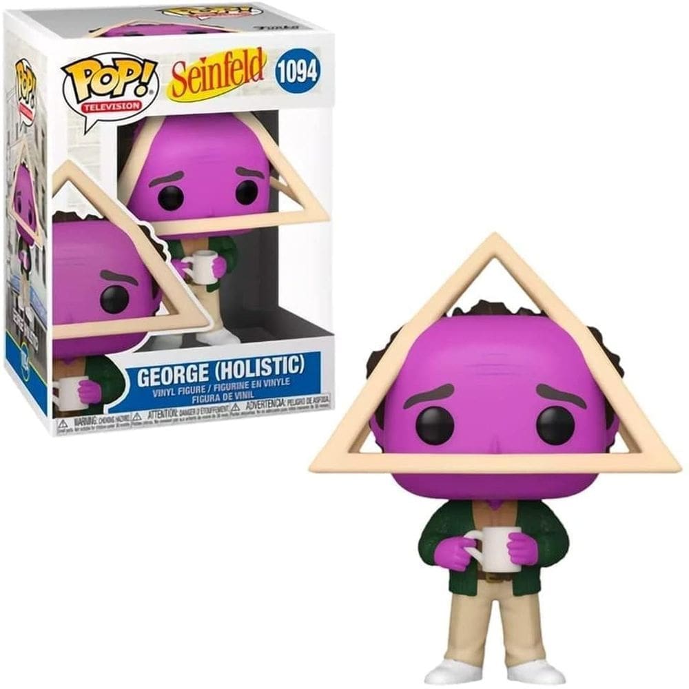 Funko Pop TV Seinfeld Holistic George com rosto roxo de 10 cm