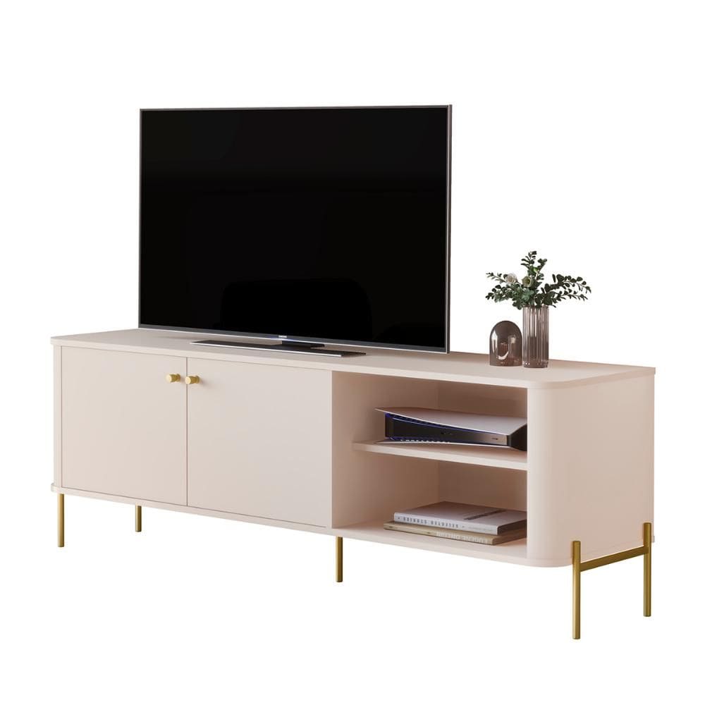 Rack Bancada Tucupí 140cm para TV até 60” com Pés de Metal