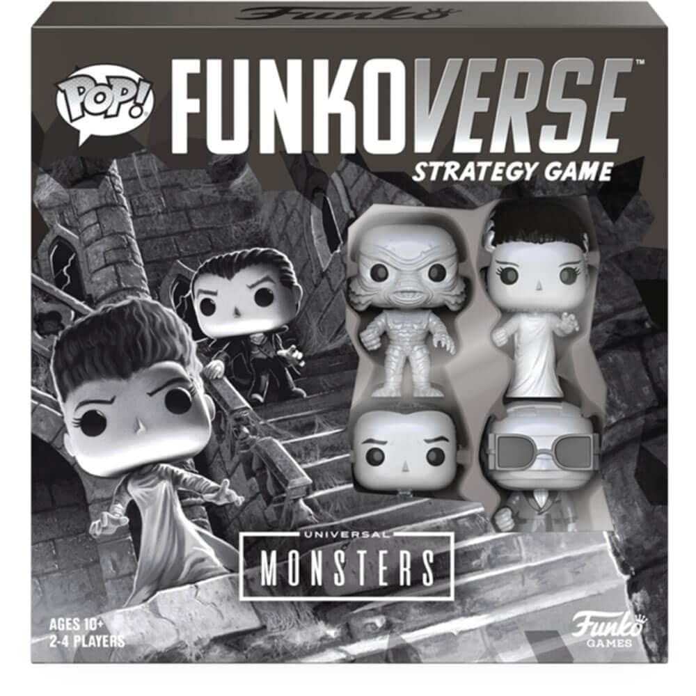 Bonecos em miniatura Funko Funkoverse Universal Monsters 100, pacote com 4