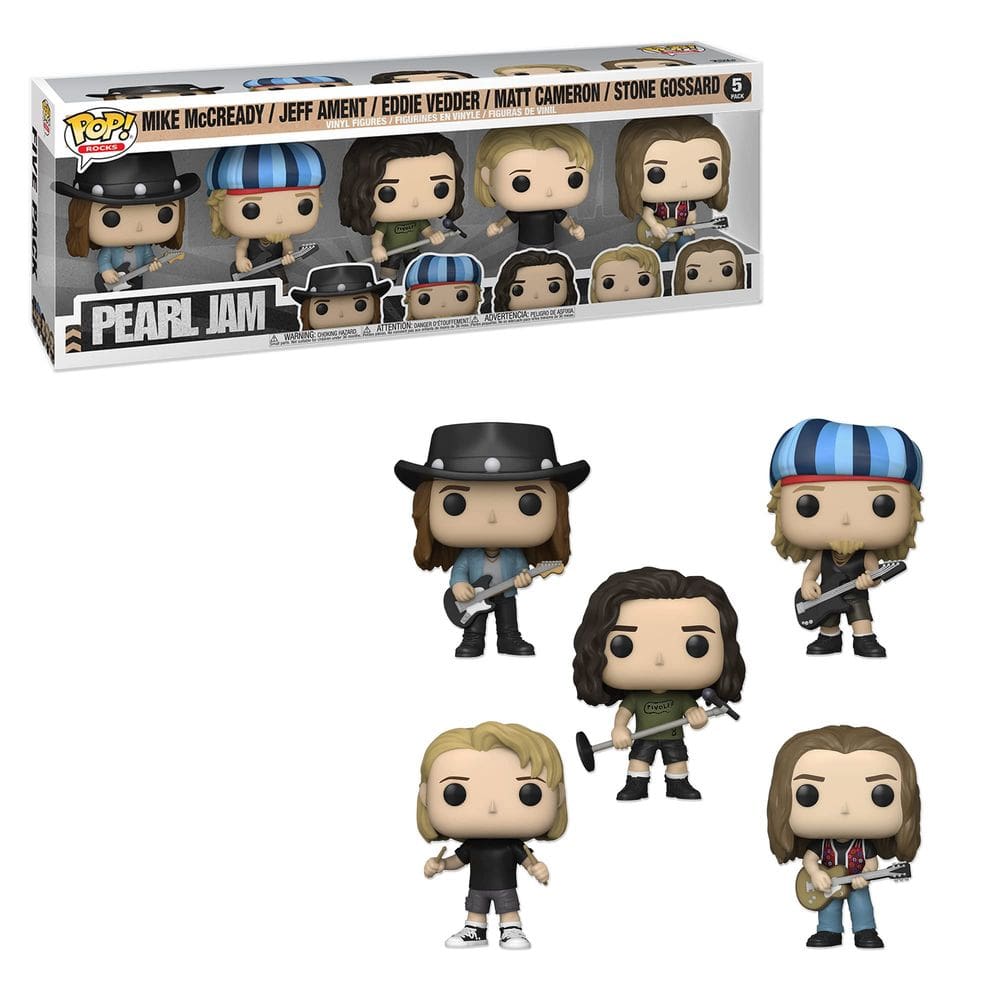 Boneco de vinil Funko Pop! Rocks Pearl Jam (pacote com 5)