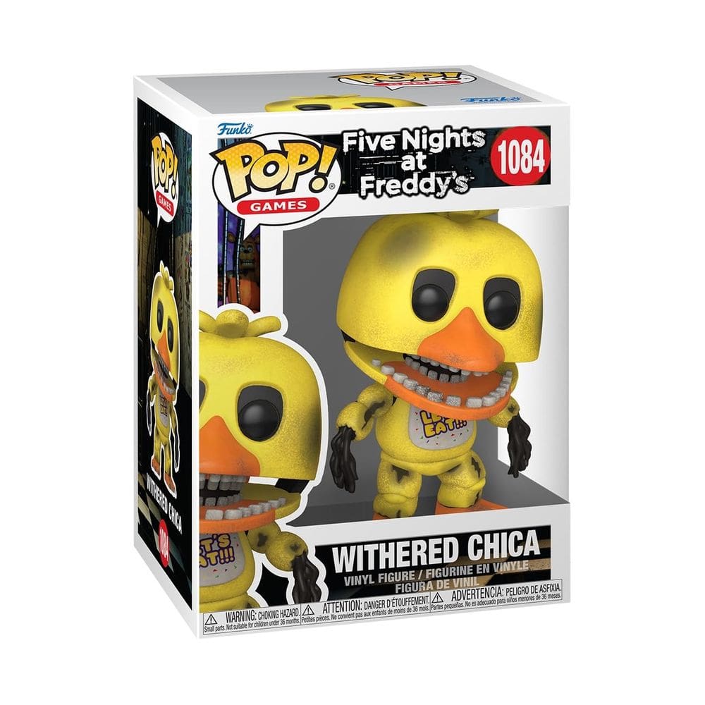 Boneco de vinil Funko Pop! Jogos Five Nights at Freddy`s Withered Chica 10,4 cm