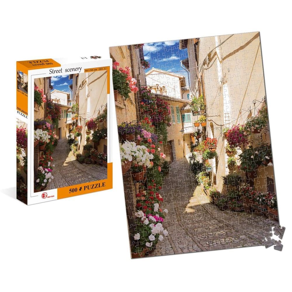 Quebra-cabeça Toynk Street Scenery Village Street 500 peças