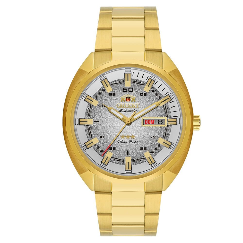 Relógio ORIENT masculino automático dourado NH3GG006 S1KX