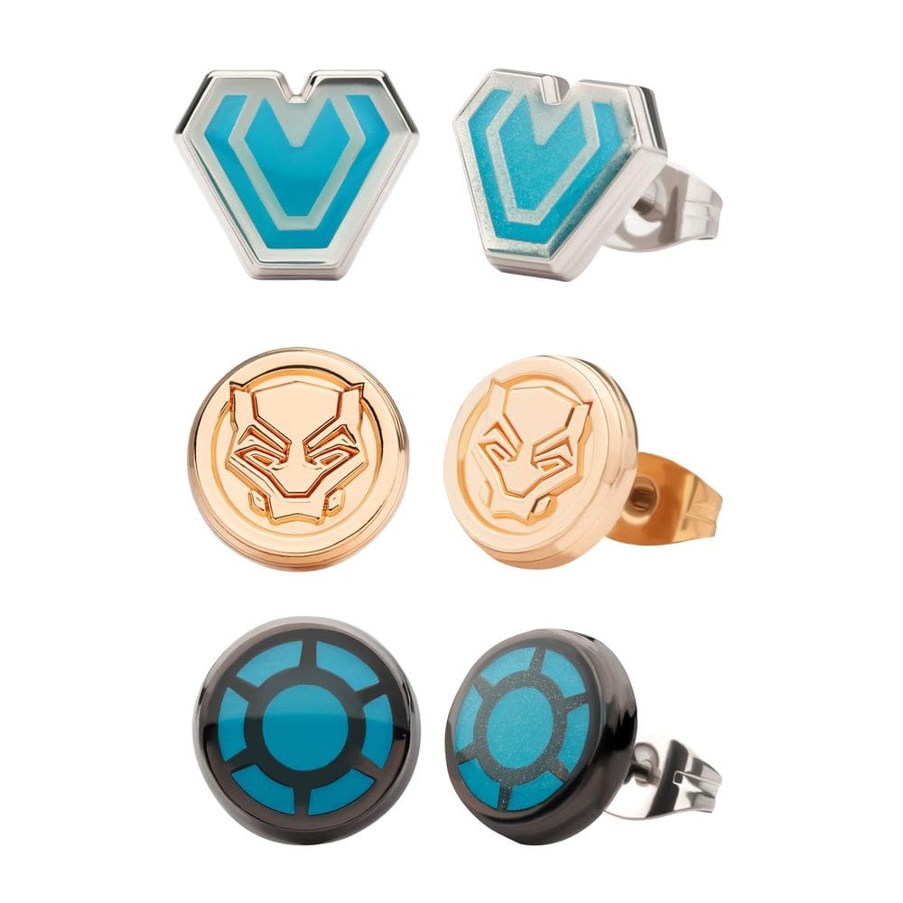 Conjunto de brincos Marvel Black Panther: Wakanda Forever de 3 peças