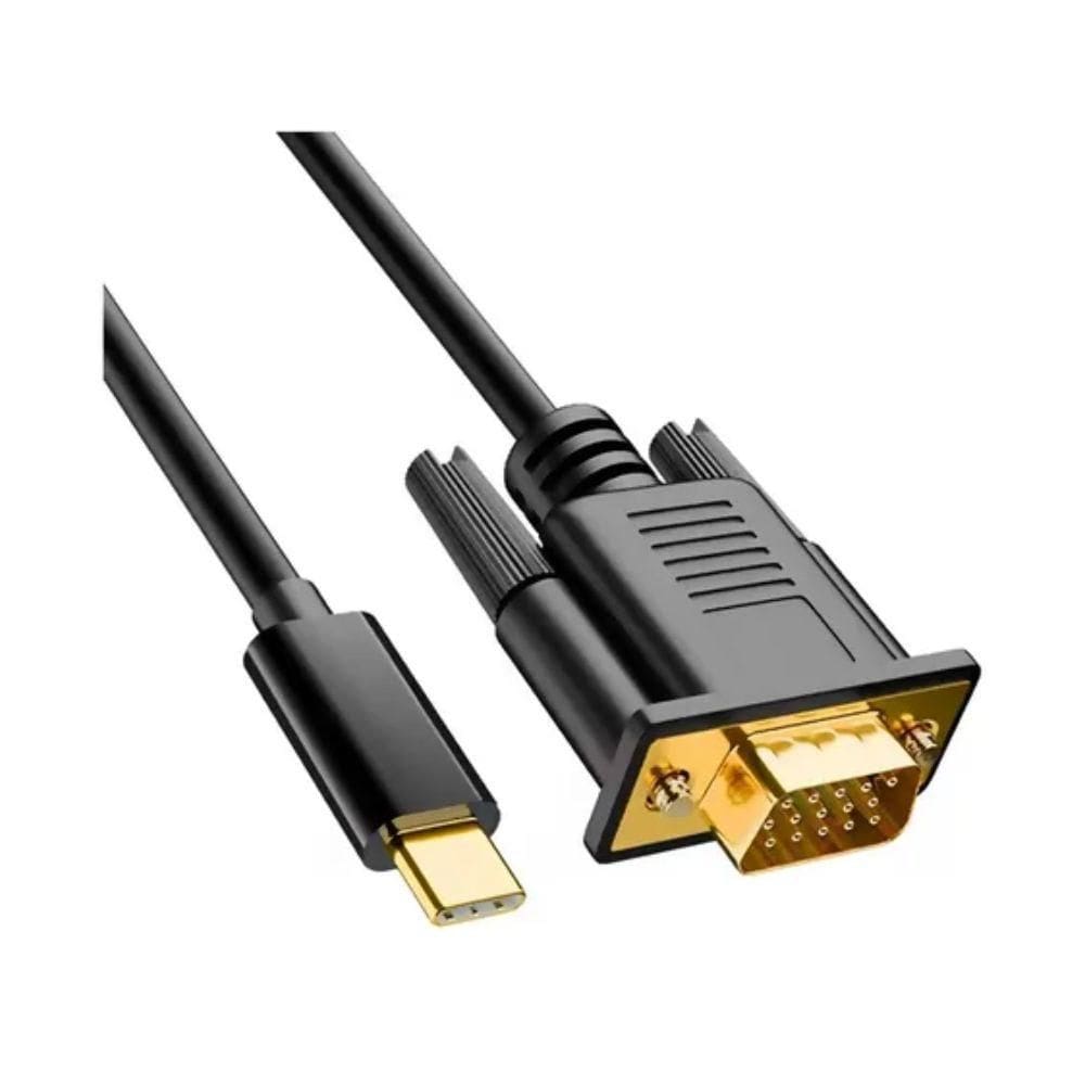 Cabo Conversor USB-C Para VGA, Comtac, 1,8 Metos, Preto, 20119446