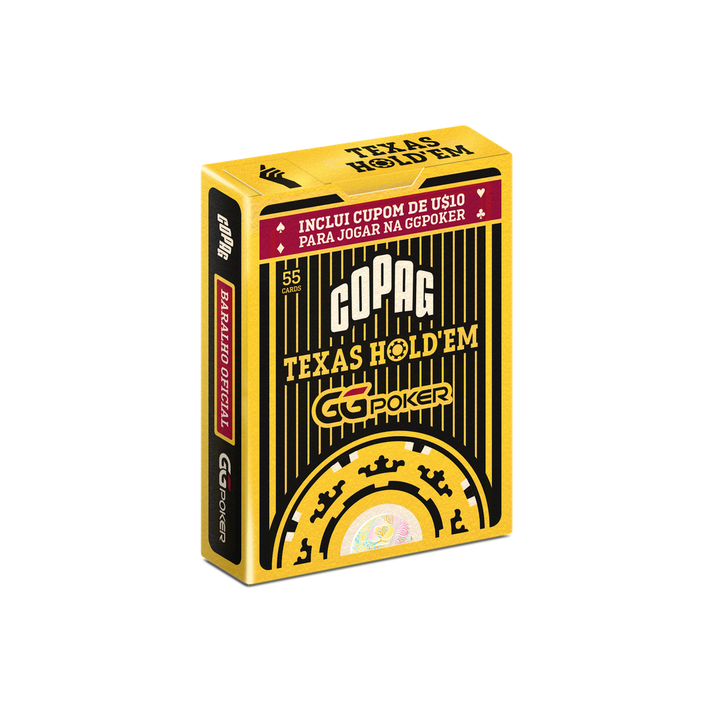 Baralho Texas Hold`em Preto GG Poker + Cupom de US$10 para GGPoker