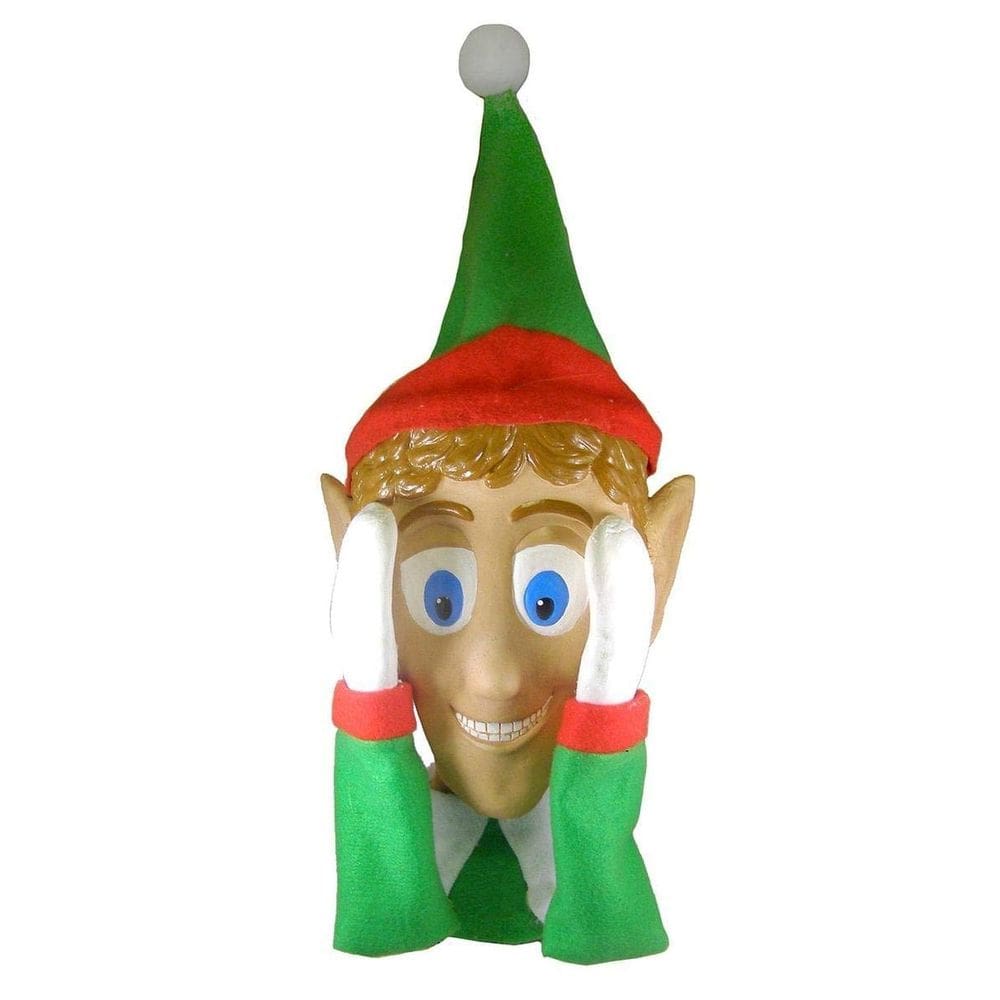 Decoração de elfo Scary Peeper Fright At First Sight, Papai Noel