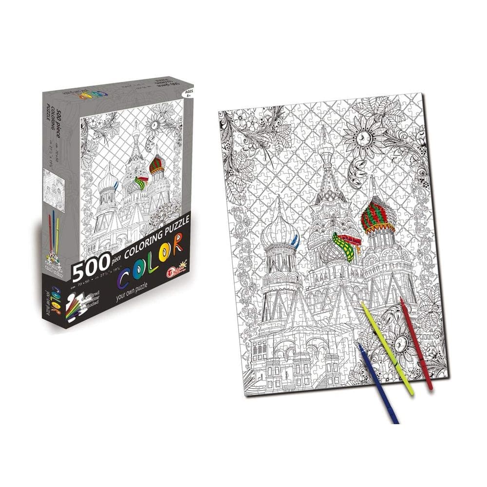 Quebra-cabeça para colorir Catedral de São Basílio 500 peças