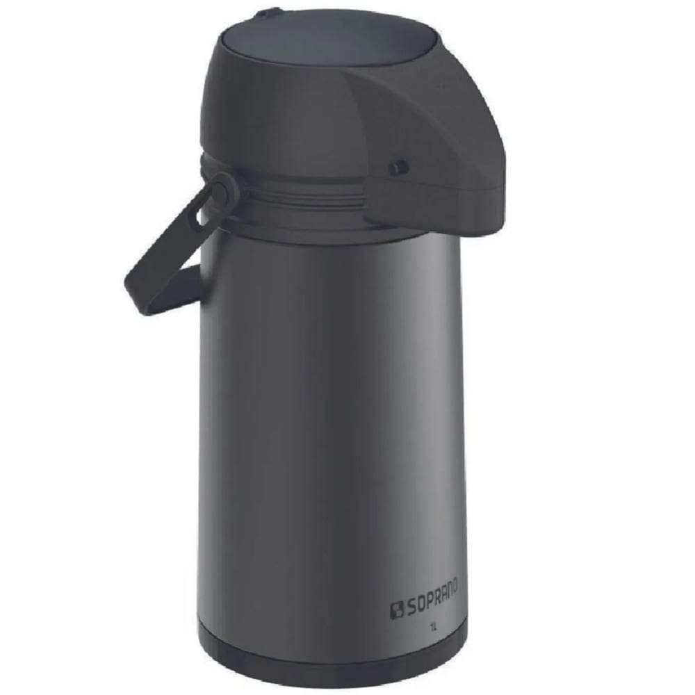 Garrafa Térmica De Inox 1l Single Soprano Preto