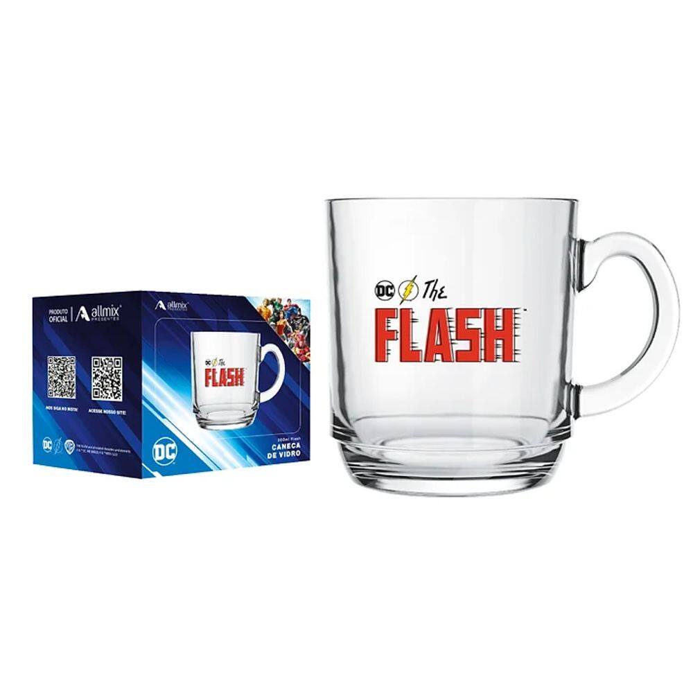 Caneca de Vidro The Flash Vintage 300Ml - DC Comics