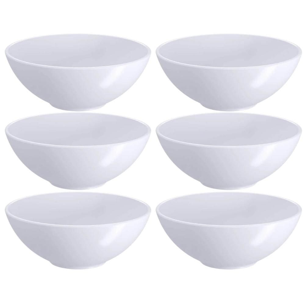 6 Molheiras Plástico 120ml Branco Bowl Porta Molhos Caldas Maionese Patês Acompanhamentos Coza