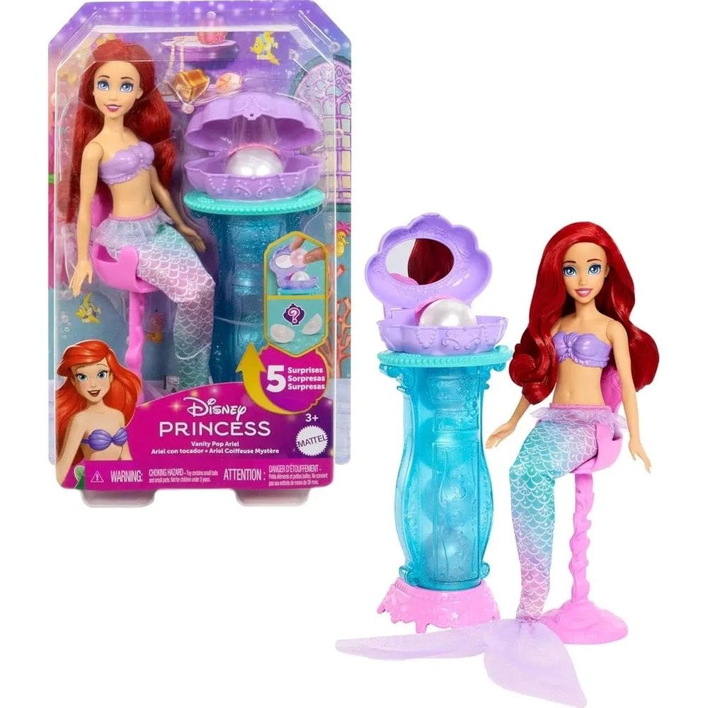 Disney Princesa Boneca Ariel com Acessorios Surpresa MATTEL