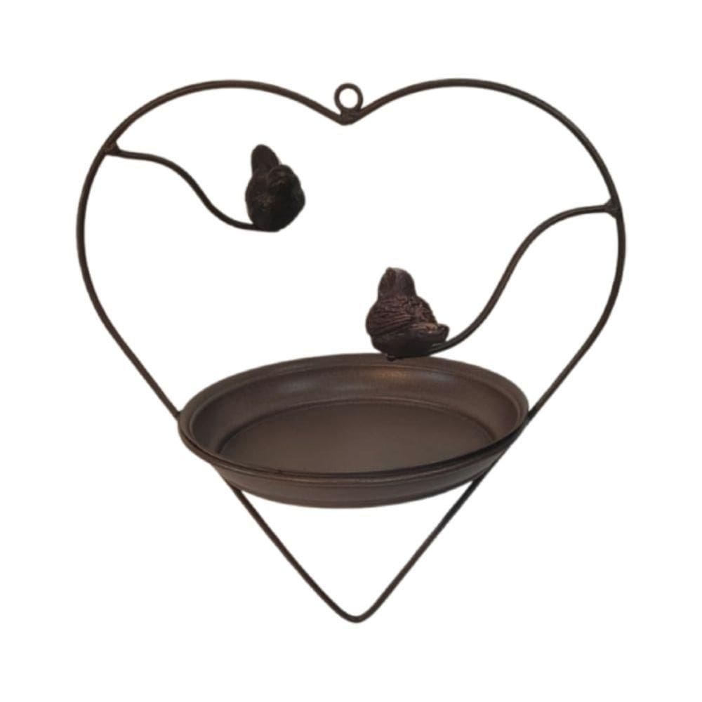 Comedouro Passarinho Formato Coração
